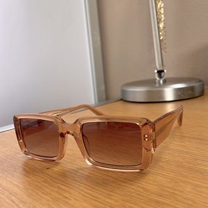 Warm taupe square frame glasses